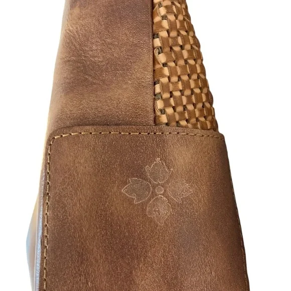 PATRICIA NASH Amaya Hobo Shoulder Bag in Sand Brown Woven Leather NEW